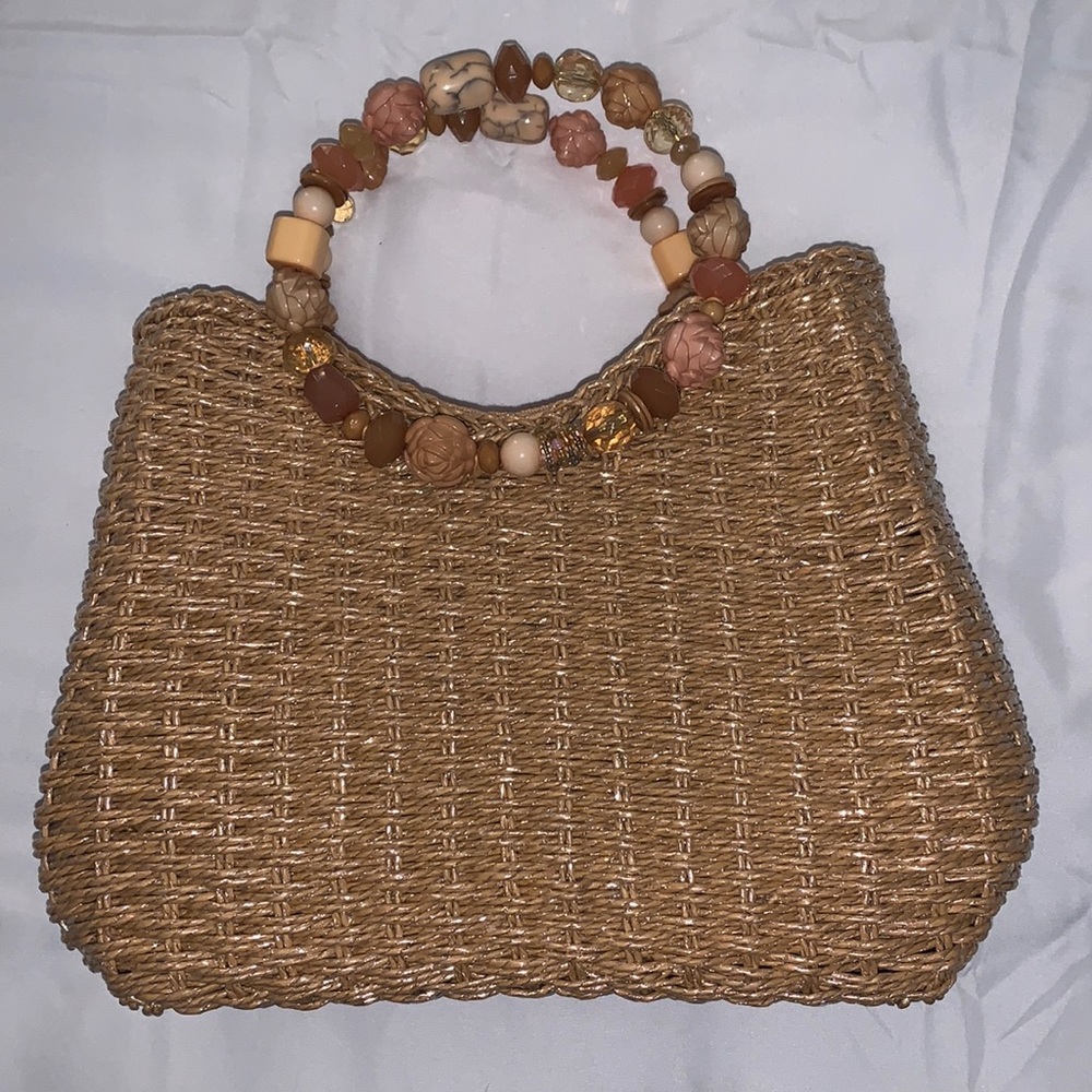 Capelli Basketweave Wicker Purse